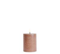 Uyuni Lighting LED Pillar Candle 8x10cm Caramel Rustic Finish
