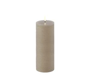 UYUNI Lighting Sandstone LED Pillar Candle Diameter 8 x 20 cm Taupe