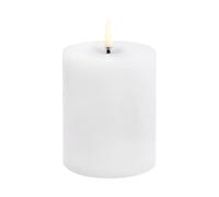 Uyuni Lighting Uyuni LED Block Candle melted White rustic, Ø7.8x10 cm