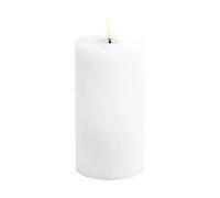 Uyuni Lighting Uyuni LED Block Candle melted White rustic, Ø7.8x15 cm