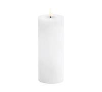Uyuni Lighting Uyuni LED Block Candle melted White rustic, Ø7.8x20 cm