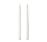 Uyuni - LED Taper Candle Nordic White 2,3x25,5 cm, 2-pack - White