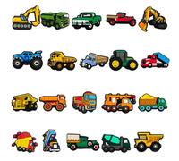 UYVPAER 20 Versatile Shoe Badges in Digger Shape, High-Quality PVC Shoe Charm for Crocs, Jibbitz Compatible, Funny and Unique Crocs Pins for Children and Adults