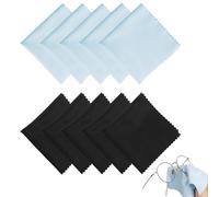 UYVPAER Microfibre Glasses Cleaning Cloths Pack of 10 High-Quality Cleaning Cloth for Glasses Cleaning Cloth Streak-Free Nano Fibre Cloth Screens and Lenses 15 x 18 cm