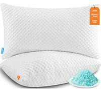UYWO Cooling Memory Foam Pillows Firm and Soft, Standard Size Set of 2, Original Adjustable Pillows for Side, Back or Stomach Sleepers