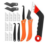 UYXiNONE 15pcs Grout Removal Tool with Upgraded Handle & 8 Blades Grout Saw Kit Effortless Tile Grout Cleaner for Bathroom, Shower, Floor Repair