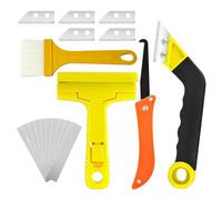 UYXiNONE 18pcs Grout Removal Tool with Upgraded Handle removal tool With Cleaning Brush Effortless Tile Grout Cleaner for Bathroom, Shower, Floor repair