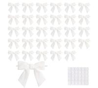 UYXiNONE Pack of 30 3.15 Inch Finished Bows with Adhesive Dots, Self-Adhesive Satin Ribbon Bows for Gift Wrapping, Wedding Decoration, Christmas Tree Decorations