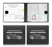 UYYE Car Registration and Insurance Card Holder, Vehicle Glove Box Car Organizer, Interior Car Accessories for Documents, Cards, License - 2 Pack