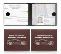UYYE Car Registration and Insurance Card Holder, Vehicle Glove Box Car Organizer, Interior Car Accessories for Documents, Cards, License - 2 Pack