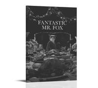 UYYERWWQ Fantastic Mr Fox Posters Aesthetic Wall Art Canvas Vintage Poster Decorative Painting For Rooms Decor20x30inch(50x75cm) Frame-style