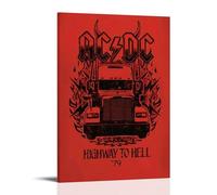 UYYERWWQ Highway to Hell Posters Aesthetic Wall Art Canvas Vintage Poster Decorative Painting For Rooms Decor08x12inch(20x30cm) Frame-style