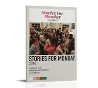 UYYERWWQ The Summer Set Album Stories For Monday Posters Aesthetic Wall Art Canvas Vintage Poster Decorative Painting For Rooms Decor08x12inch(20x30cm) Frame-style