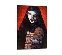 UYYRWEQRTR A Girl Walks Home Alone at Night Posters Aesthetic Wall Art Decorative Painting Poster Decor Vintage Canvas for Living Room Bed Room 24x36inch(60x90cm) Frame-style