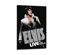 UYYRWEQRTR Elvis Presley Posters Aesthetic Wall Art Decorative Painting Poster Decor Vintage Canvas for Living Room Bed Room 24x36inch(60x90cm) Frame-style