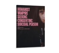 UYYRWEQRTR Humanist Vampire Seeking Consenting Suicidal Person Movie Posters Aesthetic Wall Art Decorative Painting Poster Decor Vintage Canvas for Living Room Bed Room 20x30inch(50x75cm) Frame-style