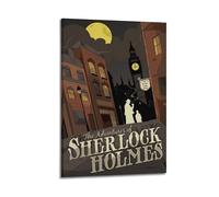 UYYRWEQRTR Sherlock Holmes Movie 1 Posters Aesthetic Wall Art Decorative Painting Poster Decor Vintage Canvas for Living Room Bed Room 24x36inch(60x90cm) Frame-style