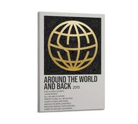 UYYRWEQRTR State Champs Album Around The World And Back Posters Aesthetic Wall Art Decorative Painting Poster Decor Vintage Canvas for Living Room Bed Room 16x24inch(40x60cm) Frame-style