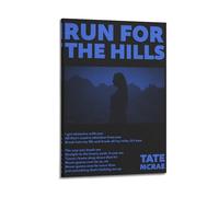 UYYRWEQRTR Tate McRae Run for The Hills Posters Aesthetic Wall Art Decorative Painting Poster Decor Vintage Canvas for Living Room Bed Room 24x36inch(60x90cm) Frame-style