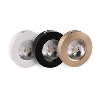 UYZSWTHPC Ultra-Thin LED Downlight Ceiling Spotlight AC220V Cabinet Indoor Lighting Warm White 3W5W 7W 10W 15WCOB(Gold,3000K)