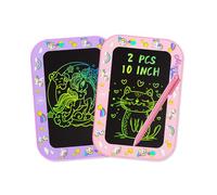 UZAHSK 2 Pack 10 Inch Colorful LCD Writing Board for Girls Boys Kids, Toddler Doodle Board, Educational Learning Toys for 3-8 Years Old as Gift (Purple & Pink)