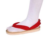 UZAIN Anime Cosplay Clog Shoes Cosplay Sandal Prop Oshitari with Socks, Dark Red, 10-11 Women/8.5-9.5 Men