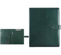 UZAMIRLEX A4 Padfolio Portfolio Binder, A4 PU Leather Conference Portfolio Binder With Multiple Pockets Multicolor 320x248mm(Green)