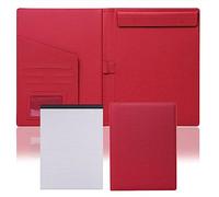 UZAMIRLEX A4 Padfolio Portfolio Binder, PU Leather Portfolio Binder for A4 Documents Pack of 1 Set Portfolio Folder and Notepad Multicolor(Red)