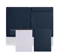 UZAMIRLEX A4 Padfolio Portfolio Binder, PU Leather Portfolio Binder for A4 Documents Pack of 1 Set Portfolio Folder and Notepad Multicolor(Drak Blue)