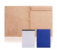 UZAMIRLEX A4 Padfolio Portfolio Binder, PU Leather Portfolio Binder for A4 Documents Pack of 1 Set Portfolio Folder and Notepad Multicolor(Blue a)