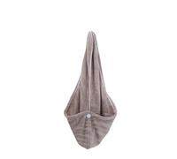 UZAMIRLEX Absorbent Hair Turbans, Coral Fleece Hair Turban Towel Shower Cap Salon Use Polyester Multicolor 25x66cm(Khaki)