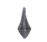 UZAMIRLEX Absorbent Hair Turbans, Coral Fleece Hair Turban Towel Shower Cap Salon Use Polyester Multicolor 25x66cm(Dark Grey)