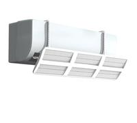 UZAMIRLEX Air Conditioner Deflector, Wall Mounted AC Vent Deflector Adjustable White 35x8 in