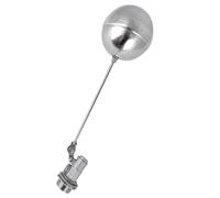 UZAMIRLEX Ball-Cock Float Valve, 1/2" 3/4" 1" Stainless Steel Float Ball Valve,Adjustable Water Tank Floating Valve,1pcs(3/4")