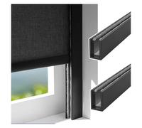 UZAMIRLEX Blackout Light Gap Blockers, U-Channel Light Blocking Strips For Shades And Blinds, Pack Of 2, Multicolor, 40-94in(2pcs Black,44in/111.8cm)