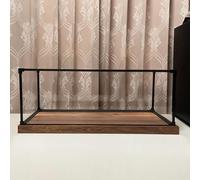 UZAMIRLEX Clear Acrylic Organizer Box, Acrylic Display Case With Black Frame And Wooden Base Multiple Sizes(30x15x15cm(12x6x6in))