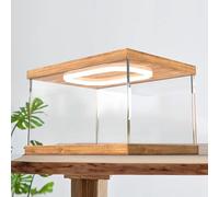 UZAMIRLEX Clear Acrylic Organizer Box, Acrylic Display Case With LED Light Multiple Sizes(15x15x20cm(6x6x8in))