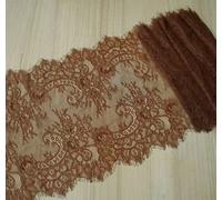 UZAMIRLEX Eyelash Lace Mesh Trim, Eyelash Lace Trim 35cm Wide 3 Meters Multicolor(Coffee)
