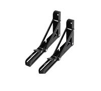 UZAMIRLEX Folding Shelf Brackets, Pack Of 2 Triangle Folding Angle Brackets Wall Mounted In Black And Silver, 20 inches(Black 2pcs 20inch)