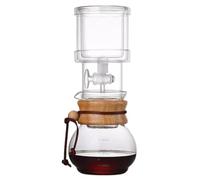 UZAMIRLEX Ice Cold Brew Dripper Coffee Maker, Ice Drip Portable Cold Brew Coffee Machine, with Slow Drip Technology, Adjustable Water Flow, 400ml Glass Coffee Pot, for Home Kitchen