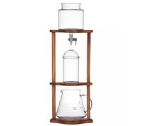 UZAMIRLEX Ice Cold Brew Dripper Coffee Maker, With Wood Stand, Adjustable Speed Dripper, Glass Coffee Pot, Coffee Lover Gift, Makes 6-8 Cups Coffee(800ml)