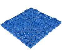 UZAMIRLEX Industrial Interlocking Floor Tile, PVC Modular Mats, Non-Slip & Self-Draining Removable Flooring Tile, 30 * 30 * 1.5cm,Blue,32PCS(Blue,8PCS)