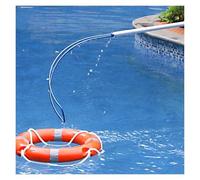 UZAMIRLEX Pool Lifeguard Rescue Hook, Aluminum Telescopic Water Rescue Hook And Pole Blue And White Multiple Sizes(Pole L-1 M/3.3 FT/39.4 IN)