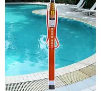 UZAMIRLEX Pool Lifeguard Rescue Hook, Stainless Steel Retractable Rescue Pole With Safety Hook Multiple Sizes For Swimming Pools(Retractable 1.2-5.5M/3.9-18FT)
