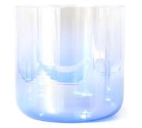 UZAMIRLEX Quartz Crystal Singing Bowls, 7 Inch, 432HZ Quartz Chakra Bowl With Acrylic Striker & O-ring, Clear Blue Cosmic Light, For Yoga Meditation & Sound Healing(B Note)