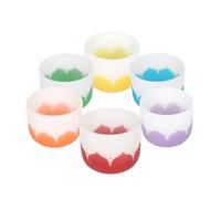 UZAMIRLEX Quartz Crystal Singing Bowls, 8 Inch Singing Bowl Matte Quartz Crystal Music Bowl For Yoga Sound With Mallet Rubber Ring(G tone Blue)