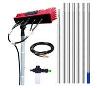 UZAMIRLEX Telescopic Cleaning Brush, Telescopic Cleaning Brush - Extendable Water-Fed Pole with Adjustable Angle(55cm Brush,6.4m)