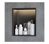 UZAMIRLEX Wall Niche Shower, Stainless Steel LED Wall Niche For Bathroom And Kitchen In Black And Grey Multiple Sizes(Grey,90x28x12.5cm)