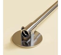 UZAMIRLEX Wardrobe Rail, Closet Rod Support Adjustable 180 Degree Swivel For Angled Wall Multicolor Multiple Sizes(Silver,150-260cm(59"-102"))