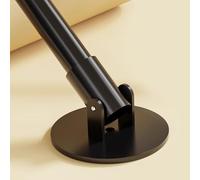 UZAMIRLEX Wardrobe Rail, Closet Rod Support Adjustable 180 Degree Swivel For Angled Wall Multicolor Multiple Sizes(Black,150-260cm(59"-102"))